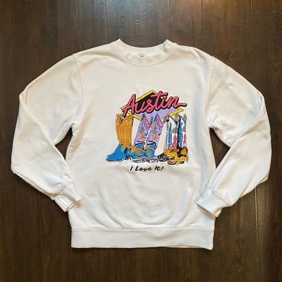 Brandy Melville Sweaters - Austin Texas Brandy Melville Graphic Crewneck John Galt XS Extra Small / Small